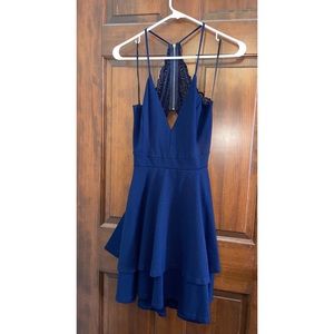 Blue Lace Mini cocktail dress